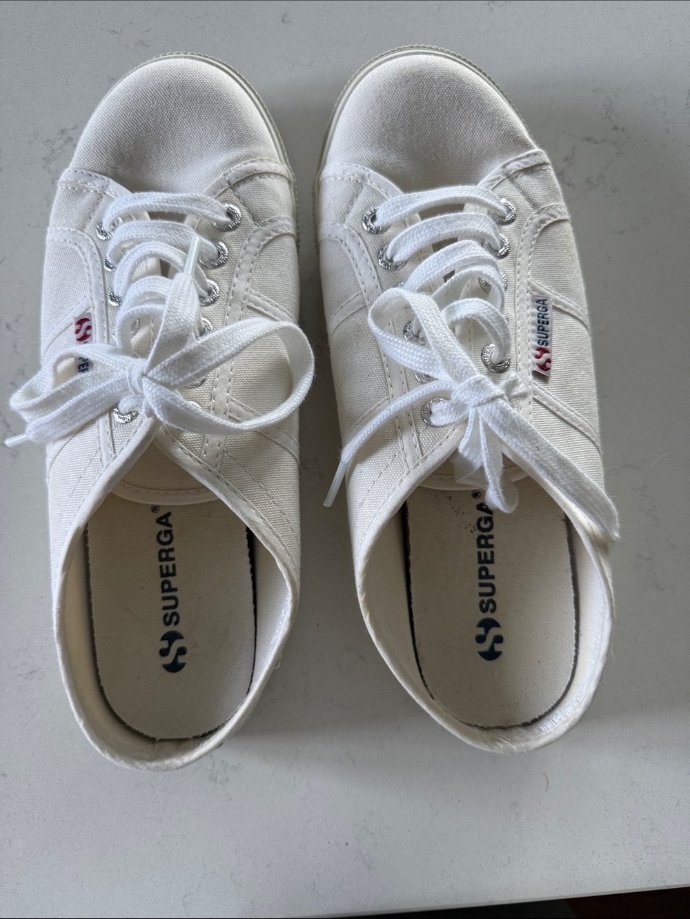Superga Slip-On White Canvas Low-Top Sneakers
